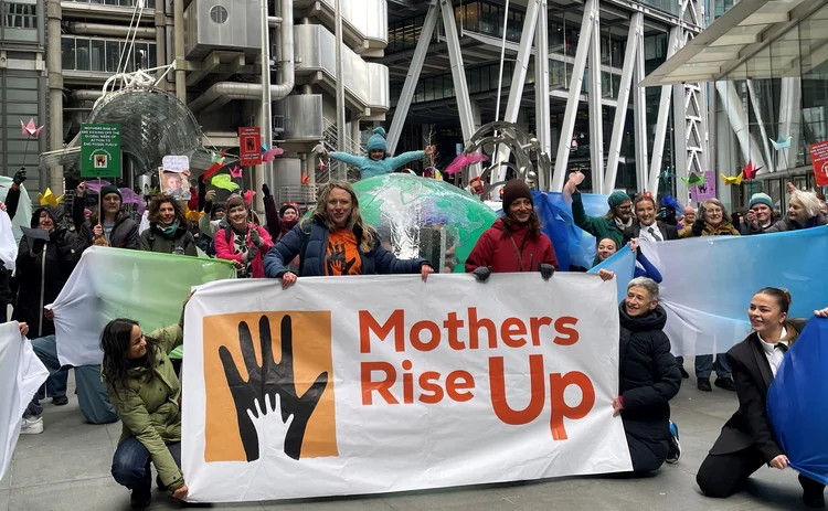 Mothers Rise Up protest outside Lloyd's 26 February 