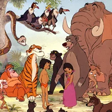 Cast image of Disney’s 1967 animated film The Jungle Book