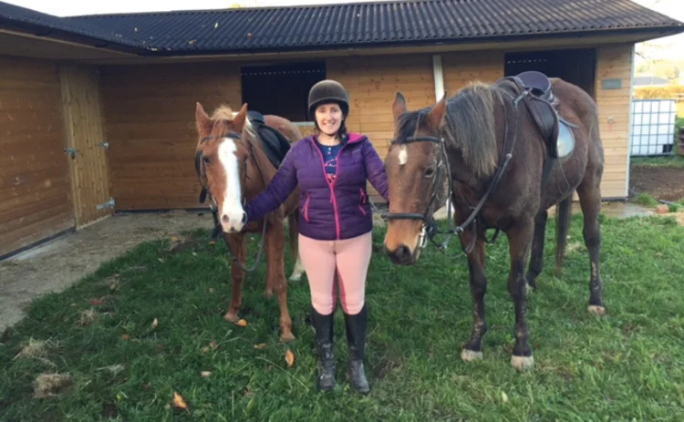  Janine on the smallholding